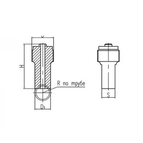 Латунный штуцер приварной 25x40 мм 556-01.101-6 (ИTШЛ.75306609-05
