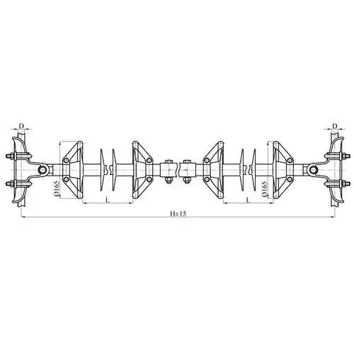 Распорки межфазные изолирующие типа РМИ на напряжение 110-220 кВ конструкция 2